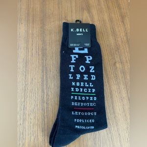 Eye chart ophthalmology gift men socks. Fits shoe size 6.5-12